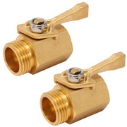 M MINGLE front view of two brass shut off valves showing durable construction