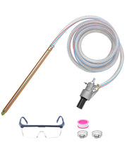 M MINGLE front view of sandblaster kit showing compact packaging and benefit of quick setup