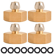 M MINGLE adapters front view showing complete brass set and benefits
