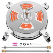 M MINGLE front view of 14 inch surface cleaner showing durable housing and quick-connect benefit