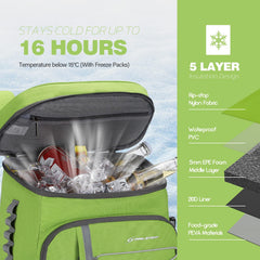 Maelstrom main insulated compartment open with cans and ice packs preserving cold drinks