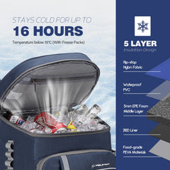 Maelstrom opened main insulated compartment showing storage and cooling benefit