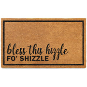 MAINEVENT front view of funny doorstep mat showing bold message and welcome benefit