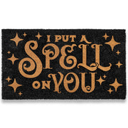 MAINEVENT front view of doormat shows welcoming Hocus Pocus design and durability