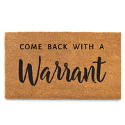 MAINEVENT front view coir doormat showing witty greeting and curb appeal