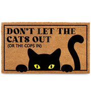 MAINEVENT front view of doormat showing message and welcome function