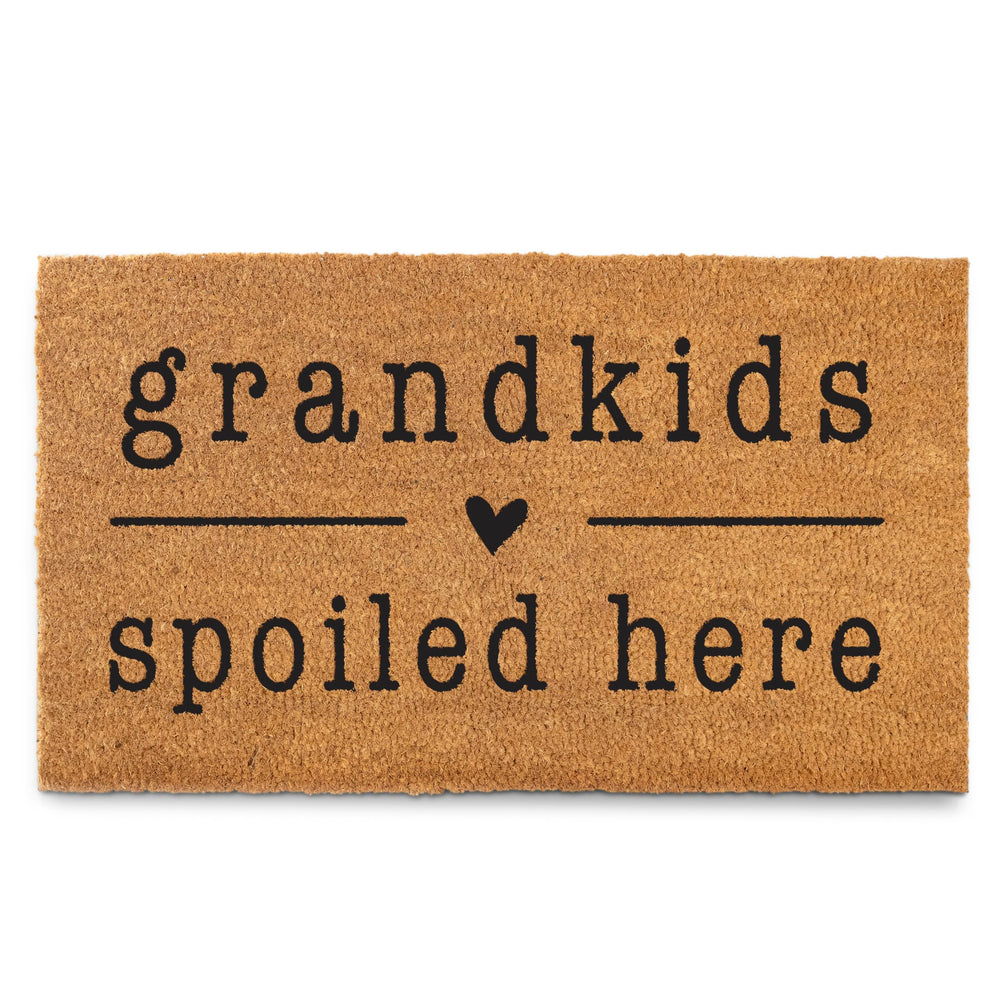 MAINEVENT front view doormat showing welcoming message and curb appeal benefit