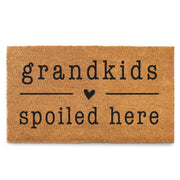 MAINEVENT front view doormat showing welcoming message and curb appeal benefit
