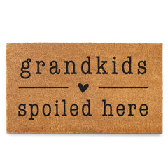 MAINEVENT front view doormat showing welcoming message and curb appeal benefit
