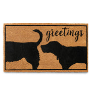 MAINEVENT front view of dog greeting mat showing welcome design and curb appeal