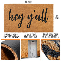 MAINEVENT close-up of coir fiber texture showing effective dirt removal