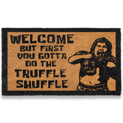 MAINEVENT front view of mat showing bold shuffle message and welcome benefit