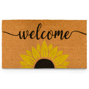 MAINEVENT sunflower welcome mat front view with bright design and curb appeal