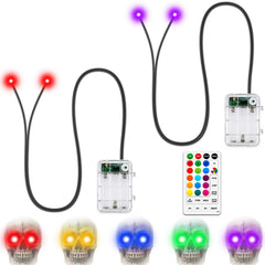 Makevivi front packaging showing two RGB eye modules and remote for easy setup