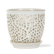 Mama Cozy Life front view of porcelain orchid pot showing elegant form and display benefit