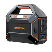 MARBERO front view showing compact portable power station and handle for easy transport