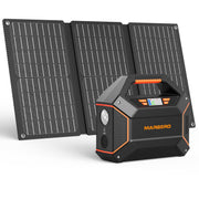 MARBERO power station front panel showing controls and ports for versatile charging