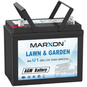 MARXON U1 front view showing compact sealed battery and easy installation benefit