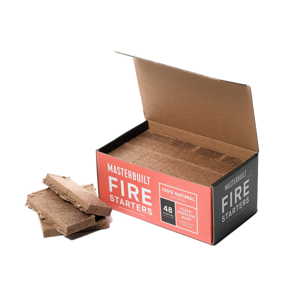 Masterbuilt front packaging showing 48-count cubes and benefits
