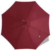 MASTERCANOPY burgundy front view showing full 9ft canopy for easy replacement