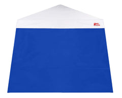MASTERCANOPY front panel blue showing full coverage and weather protection