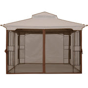 MASTERCANOPY front view of coffee screen walls adding insect protection