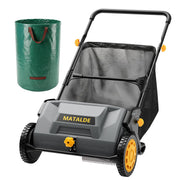 Matalde front view showing full sweeper and wide 21-inch path for faster cleanup