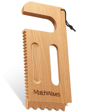 Matchwaves front view showing scraper shape and ergonomic design benefit