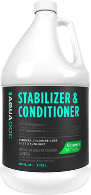 MAV AquaDoc front bottle view showing 128oz packaging and branding benefits