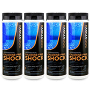 MAV AquaDoc front packaging showing four 32oz bottles for clear spa water