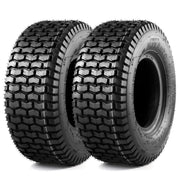 MaxAuto front profile tire showing tread for improved turf protection