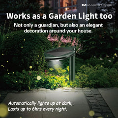 maxfetched LED night light in garden providing visible pathway and deterrent