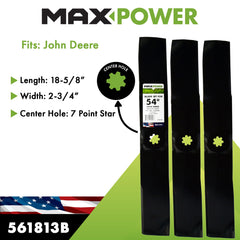Maxpower blade close-up of sharpened cutting edge showing precise factory sharpening for cleaner cuts