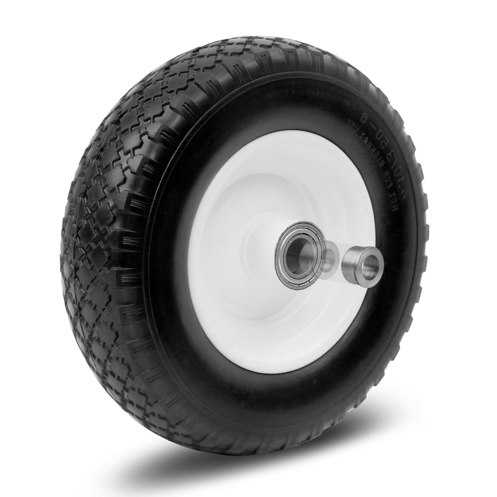 MaxxHaul front view of full wheel assembly showing durable setup and easy replacement