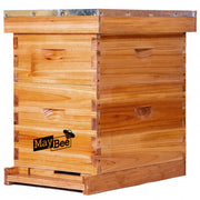 MayBee front view of assembled hive showing sturdy cedar and clean finish for durable protection