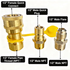 MCAMPAS solid brass fittings close-up for corrosion resistance