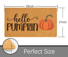 Mealah Hello Pumpkin close-up of artificial coir texture showcasing durable, easy-clean fibers