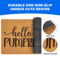 Mealah Hello Pumpkin placed under an open door demonstrating low-profile, snag-free design