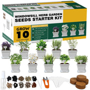 Meekear front packaging showing full indoor herb kit and contents for easy setup