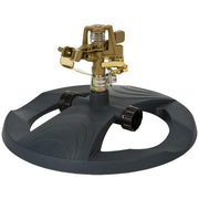 Melnor front view showing full sprinkler and coverage benefit