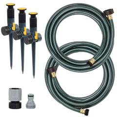 Melnor front packaging showing complete watering set and benefits