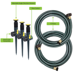 Melnor hose connection detail demonstrating quick, leak-resistant fit
