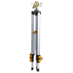 Melnor sprinkler in use across lawn demonstrating broad even coverage benefit