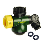 Melnor wash and fill front view showing selector and spray head for convenient rinsing