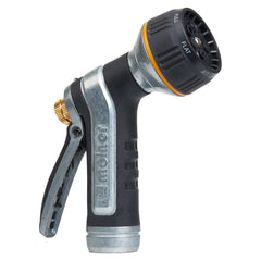 Melnor XT451 front view showing metal nozzle and rubber grip for durable watering