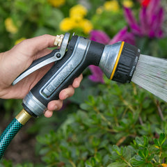 Melnor XT451 in use watering potted plants for gentle misting benefit