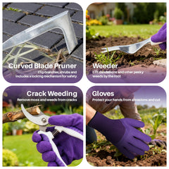 MelonArt tools in use digging and transplanting seedlings for efficient garden work