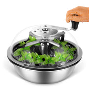 MELONFARM front view of bowl trimmer showing compact stainless design and ease of use