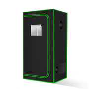 MELONFARM front view grow tent shows compact footprint and secure zipper access