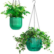 Melphoe front view emerald hanging planter showing stylish design and easy hanging